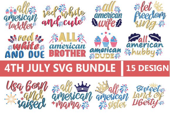4th July Quote Svg Bundle for Crafts and Graphics