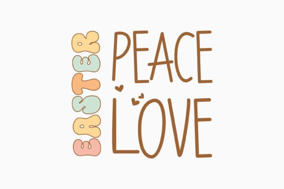 Easter Peace Love Retro Easter Quote Svg for Crafts and Graphics