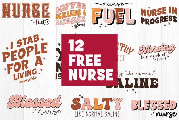Free Retro Nurse Quote SVG Bundle for Crafts and Graphics