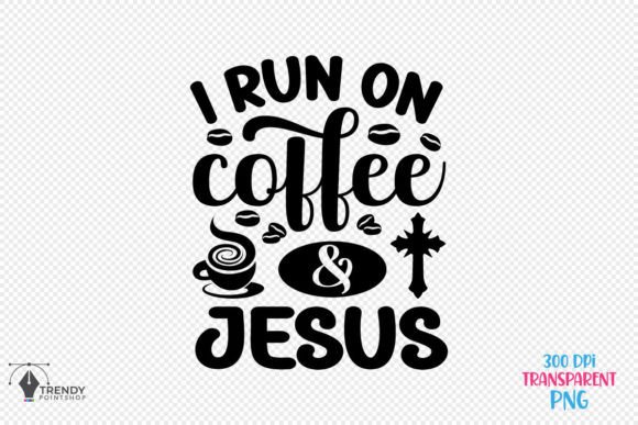I Run on Coffee Quote SVG Design for Crafts and Graphics