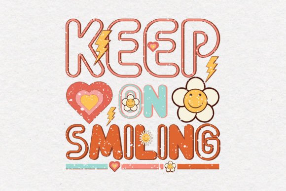 Keep on Smiling Retro Quote SVG Design for Graphics and Crafts