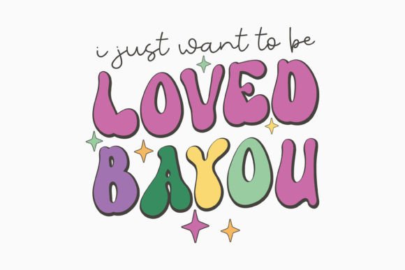 Mardi Gras Bayou Quote SVG Design Retro for Crafts and Graphics