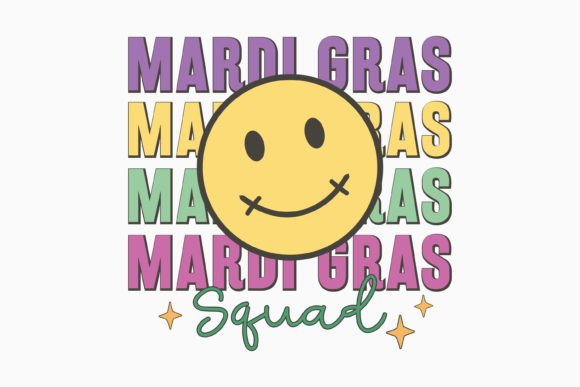 Retro Mardi Gras Quote SVG Squad for Graphics and Crafts