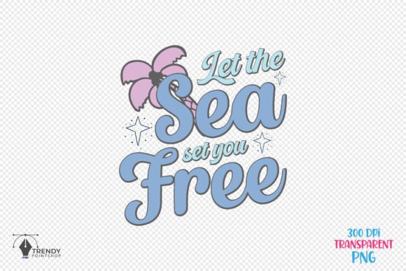 Sea Set Summer Beach Quote SVG Design for Graphics and Crafts