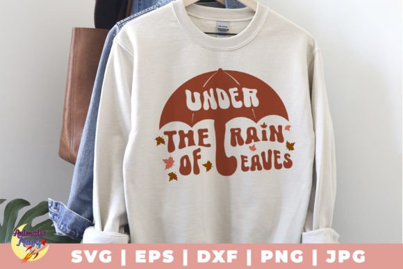 Under the Rain of Leaves SVG for Crafts and Graphics